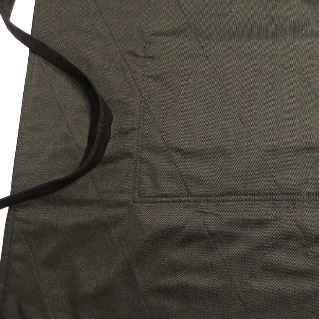 Cotton Apron with Butterfly Embroidery