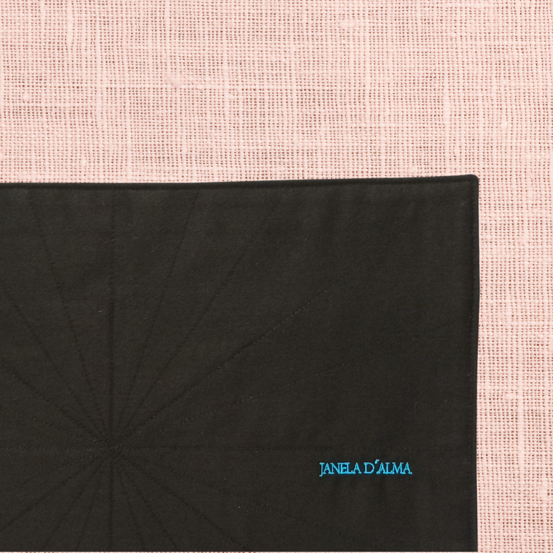 Black Placemat Mandala with Cork_Back Details