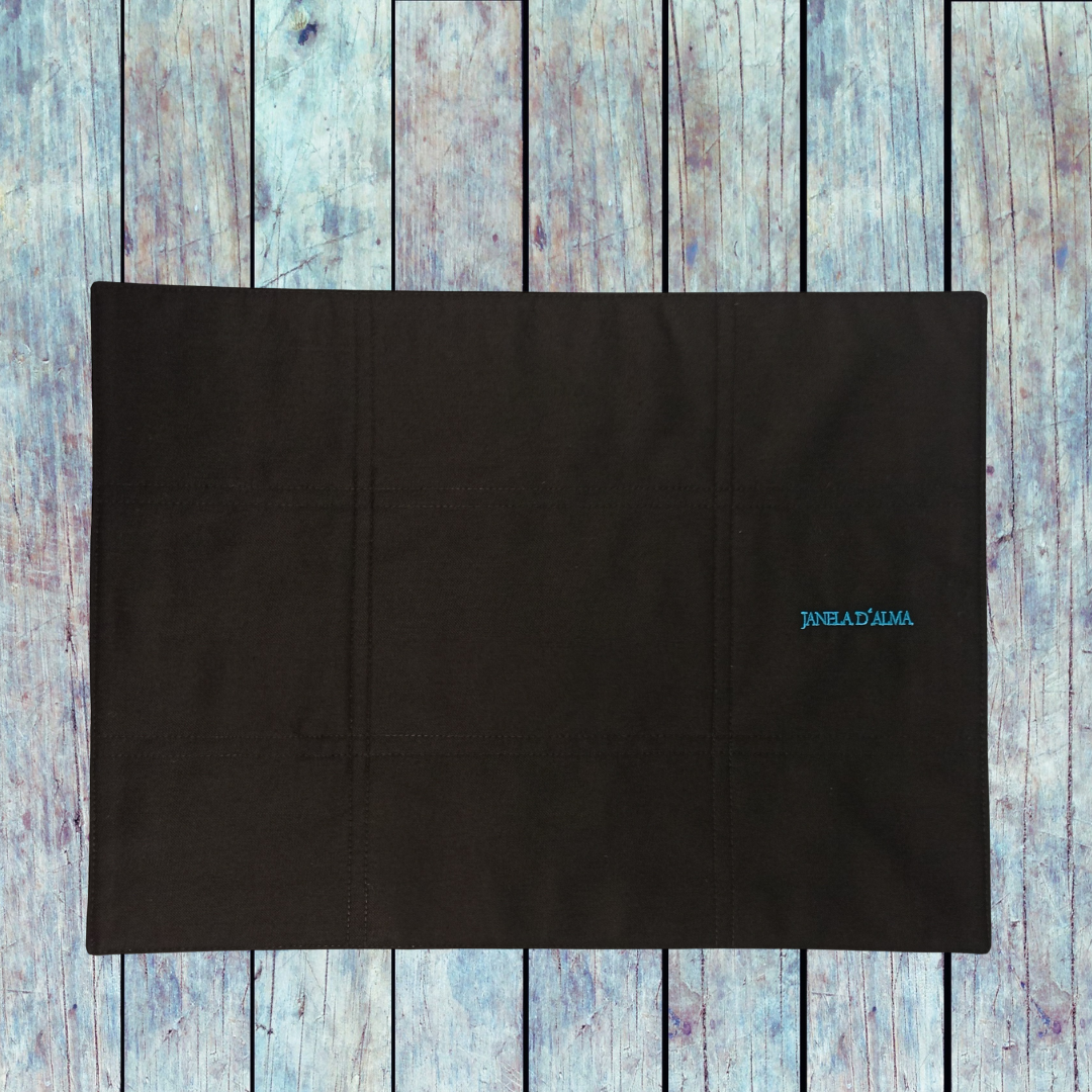 Black Placemat Tile with Cork_Back