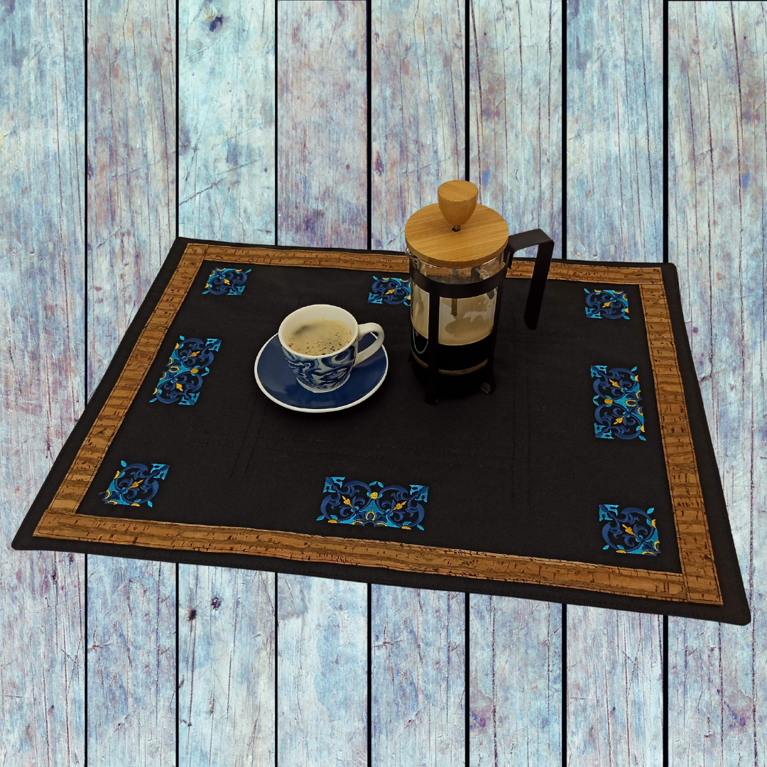 lack Placemat Tile with Cork _ Zebra Cork Color