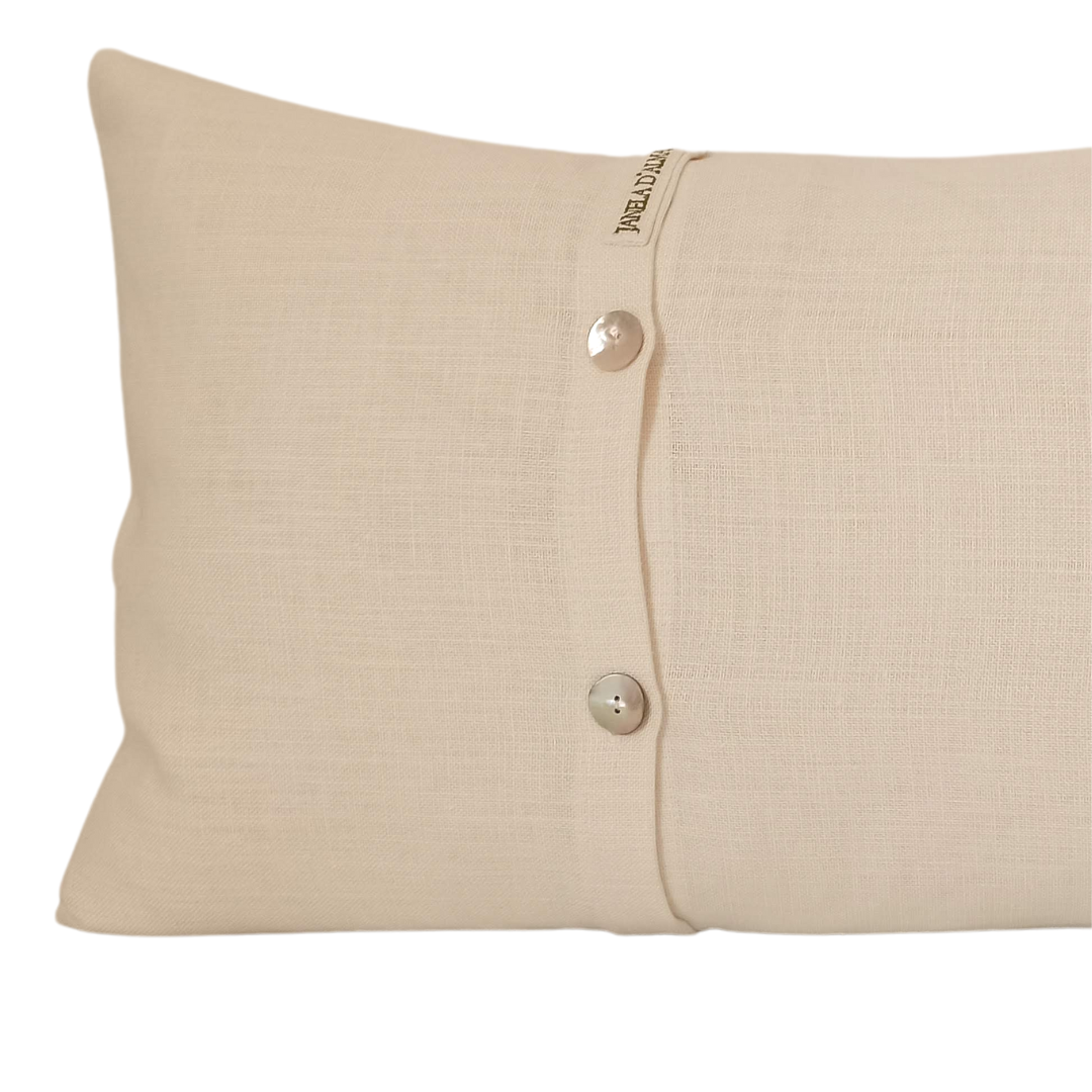 Linen Cushion Cover Butterfly Rectangular - Back Image Details