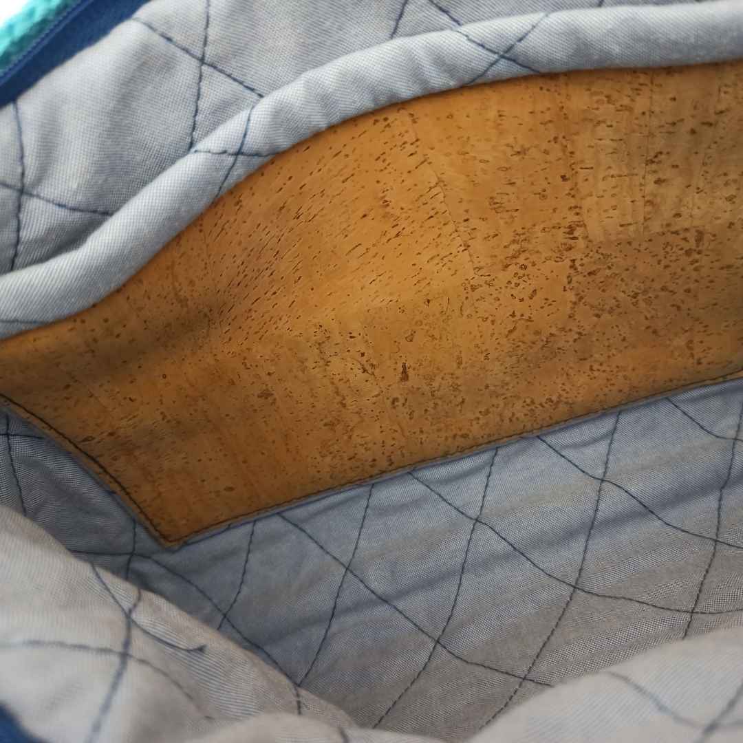 Clutch Bag Orange & Blueish - Inside pockets details