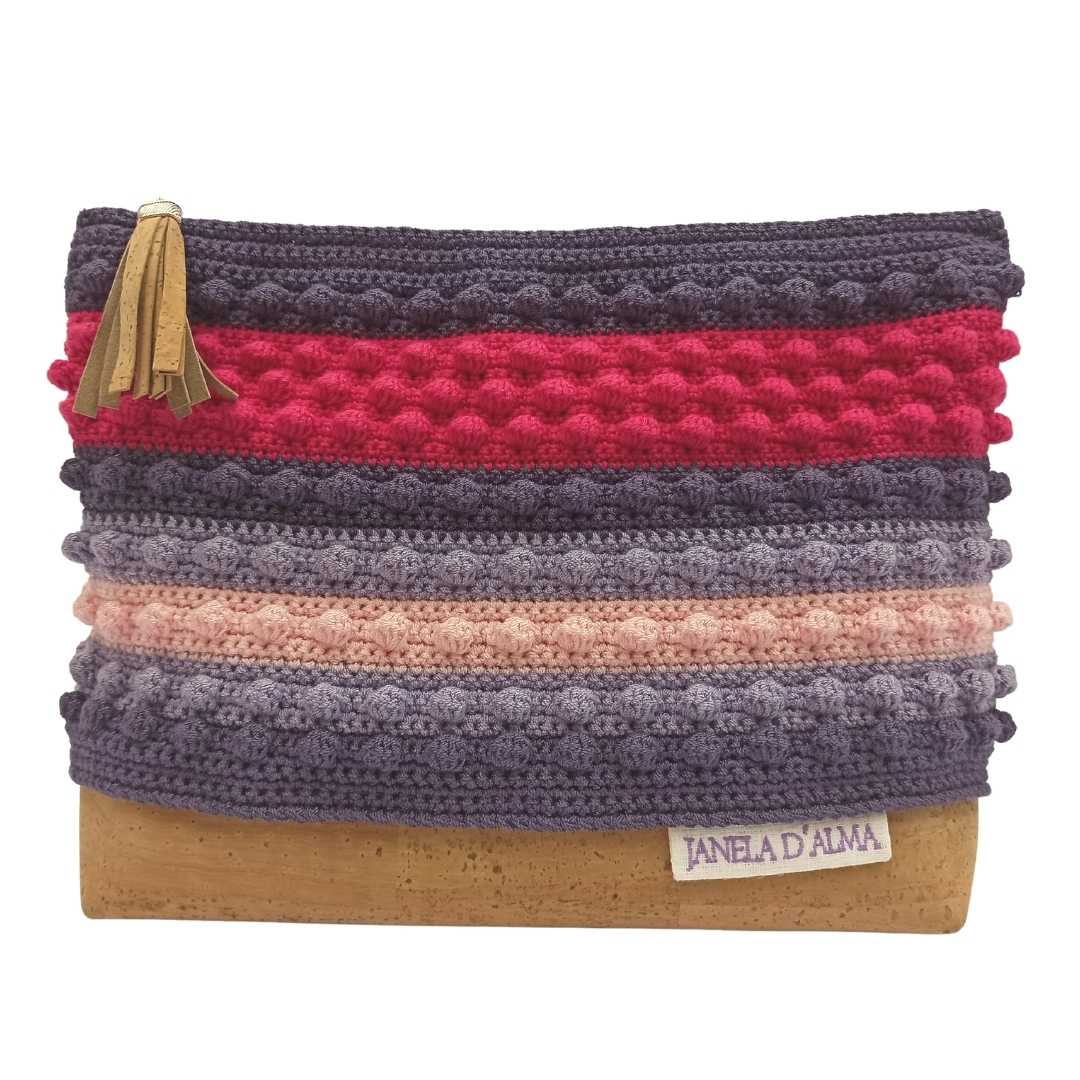 Clutch Bag Purple & Pink - Front Image