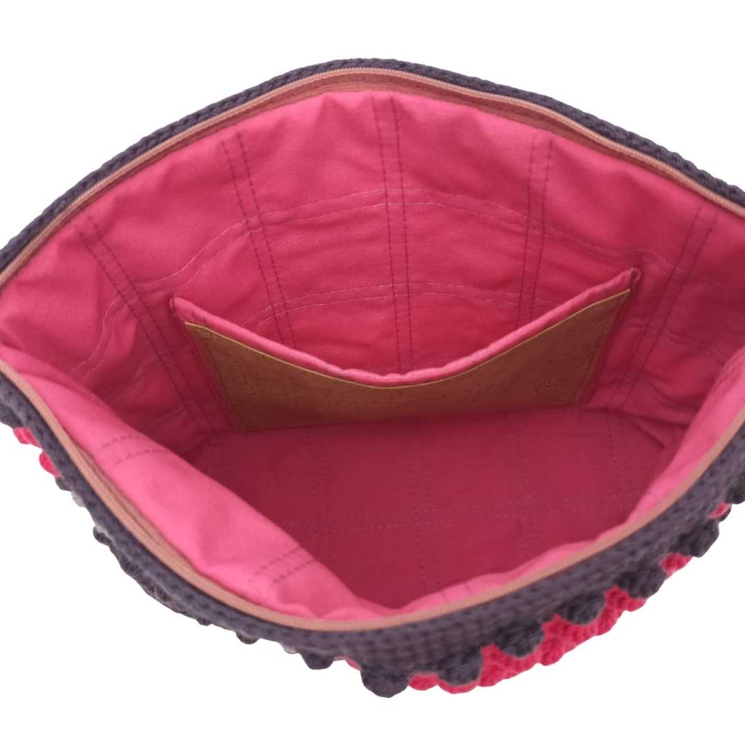 Clutch Bag Purple & Pink - Inside details