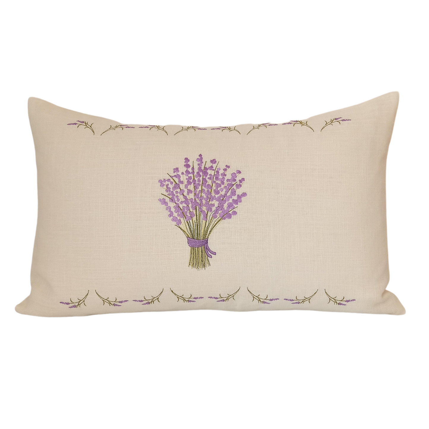 Linen Cushion Cover Lavander Rectangular - Front Image