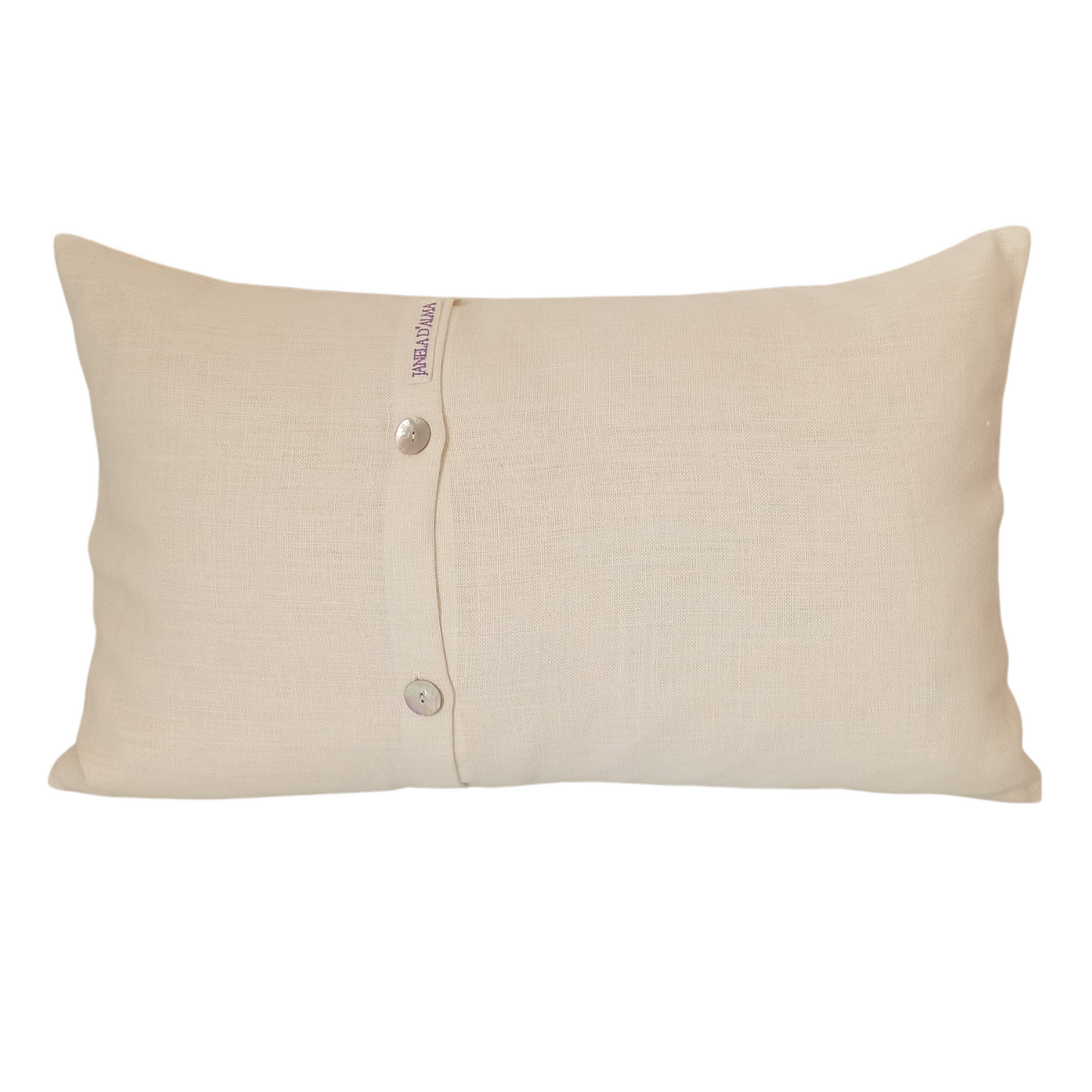 Linen Cushion Cover Lavander Rectangular - Back Image