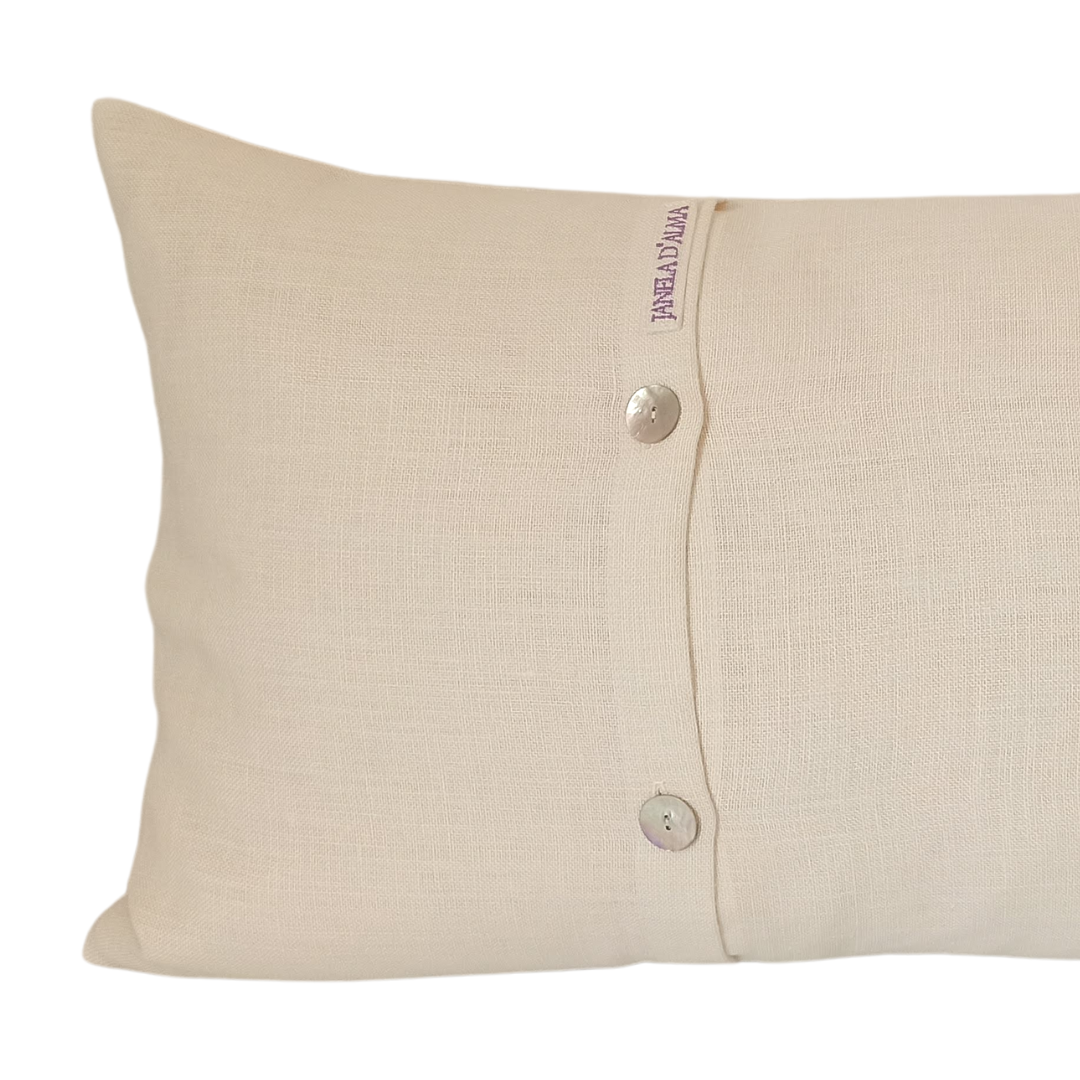 Linen Cushion Cover Lavander Rectangular - Back Image Details