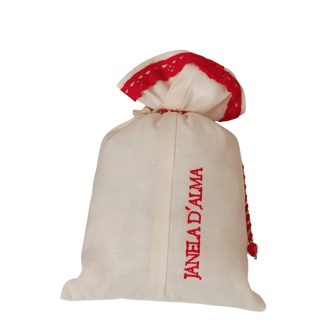 Linen Fragrance Sachet Christmas Flower - Red Lace Strip2