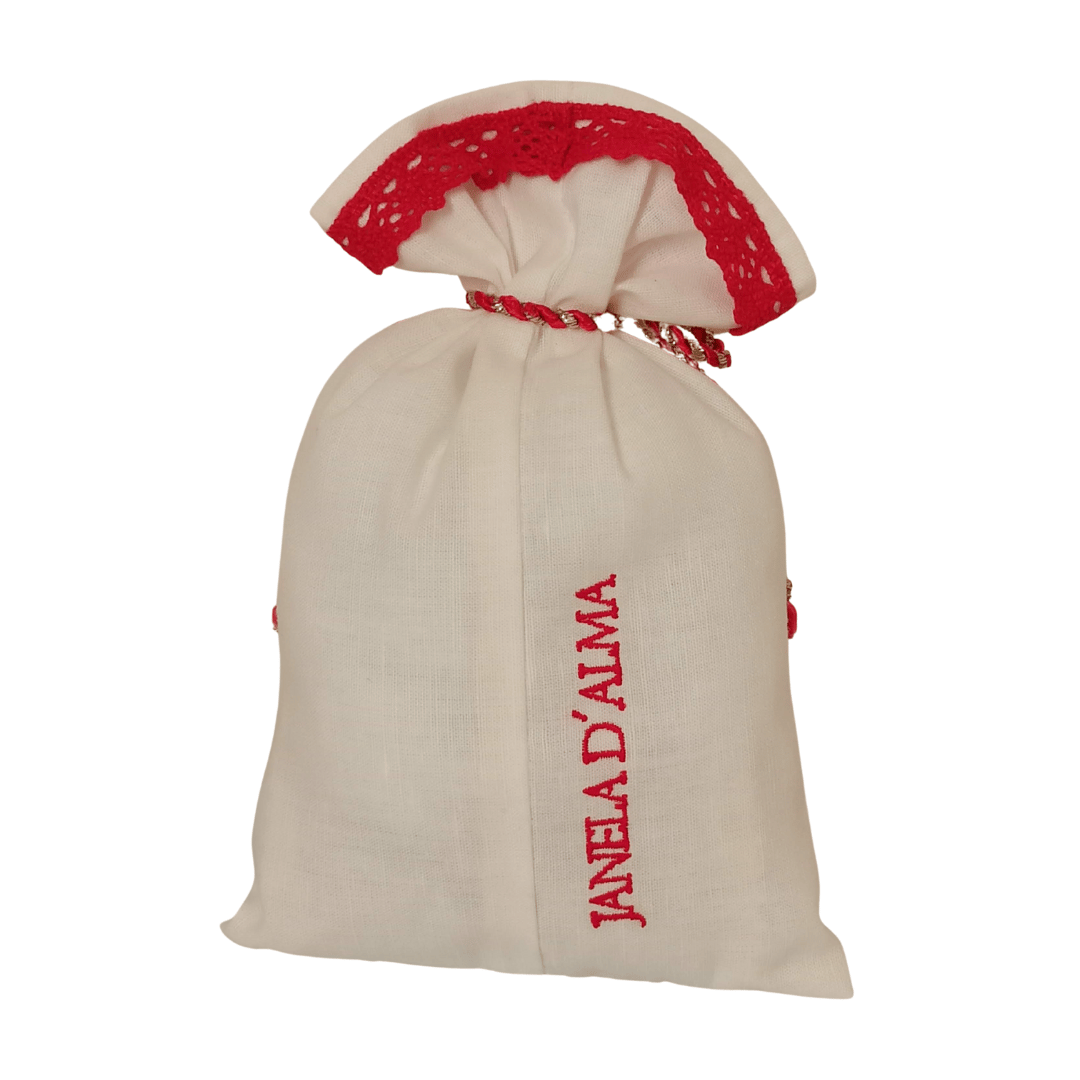 Linen Fragrance Sachet Christmas Tree - Red Lace Strip2