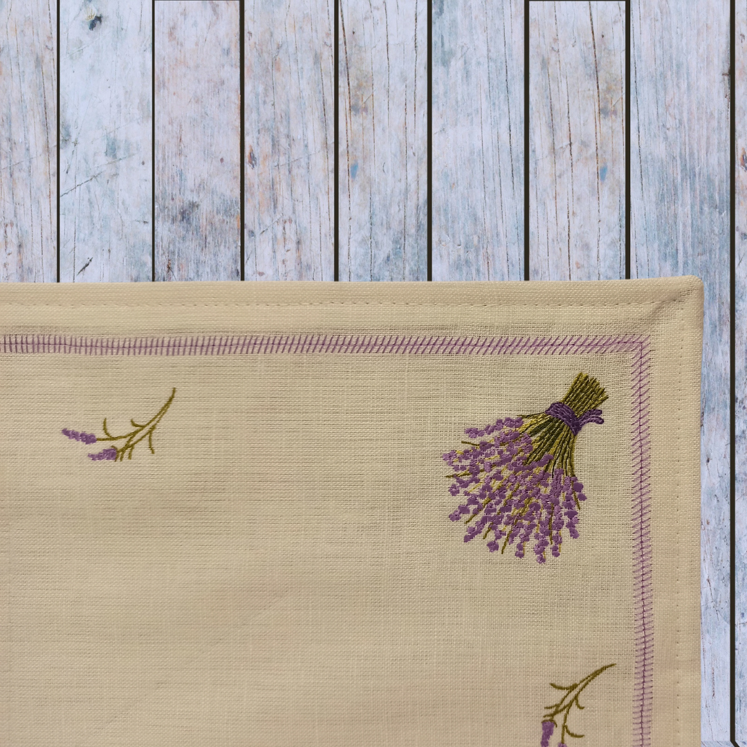 Linen Placemat Lavander_Front Details