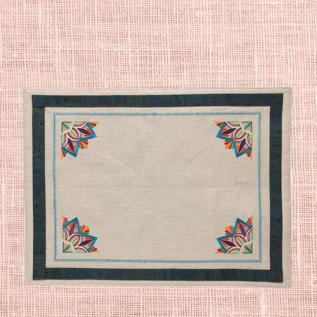 Linen Placemat Mandala with Cork_Front