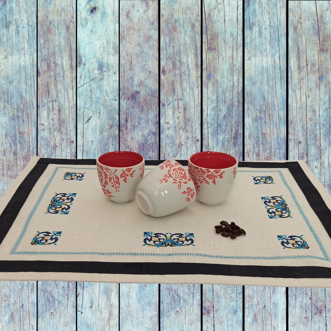 Linen Placemat Tile with Cork