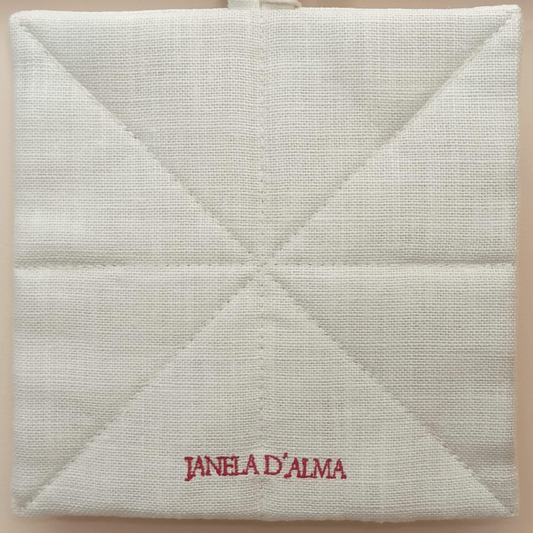 Linen Potholder Christmas Tree - Back Image Details