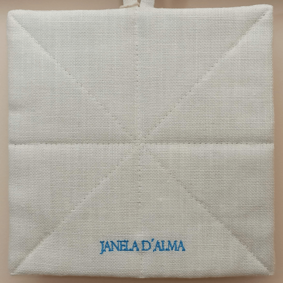 Linen Potholder Mandala - Back Image Details