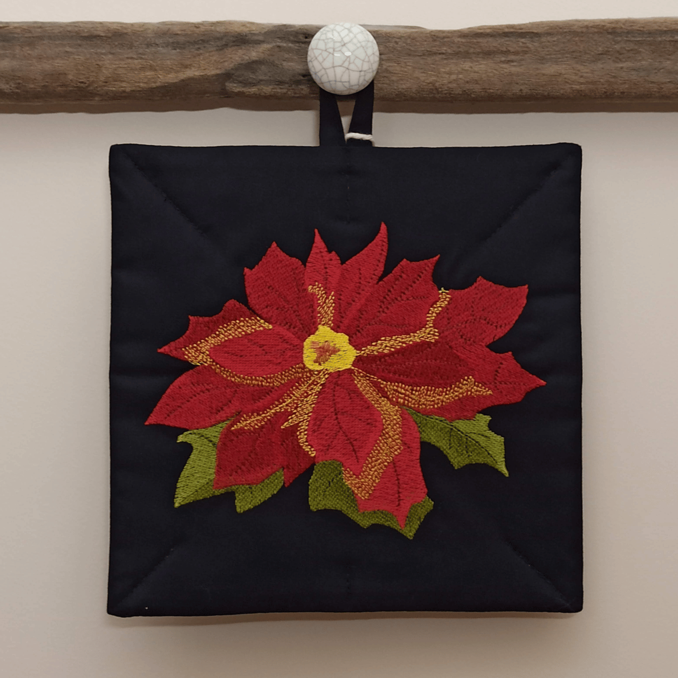 Potholder Christmas Flower - Front Image