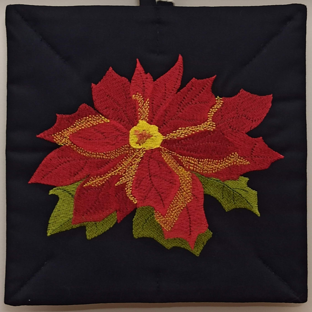 Potholder Christmas Flower - Front Image Details