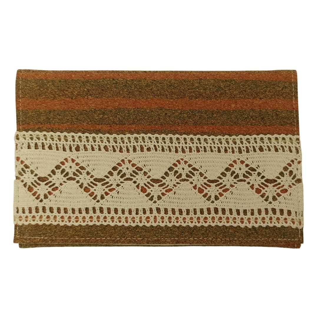 Striped Cork Phone Pouch - Front Image Details