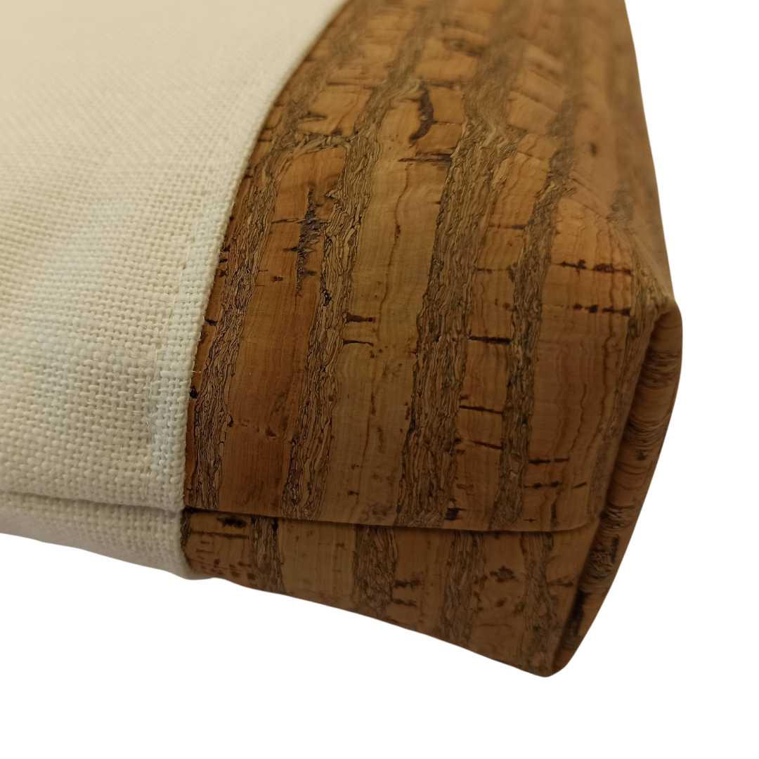 Women Clutch Bag Lavander - Zebra Base Cork Color - Base Details