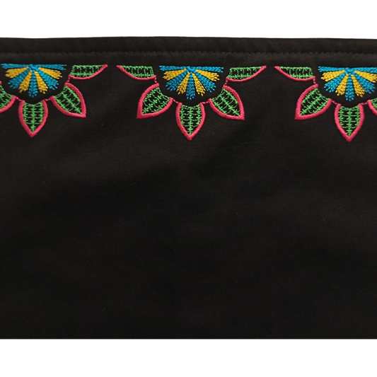 Cotton Apron with Mandala Embroidery