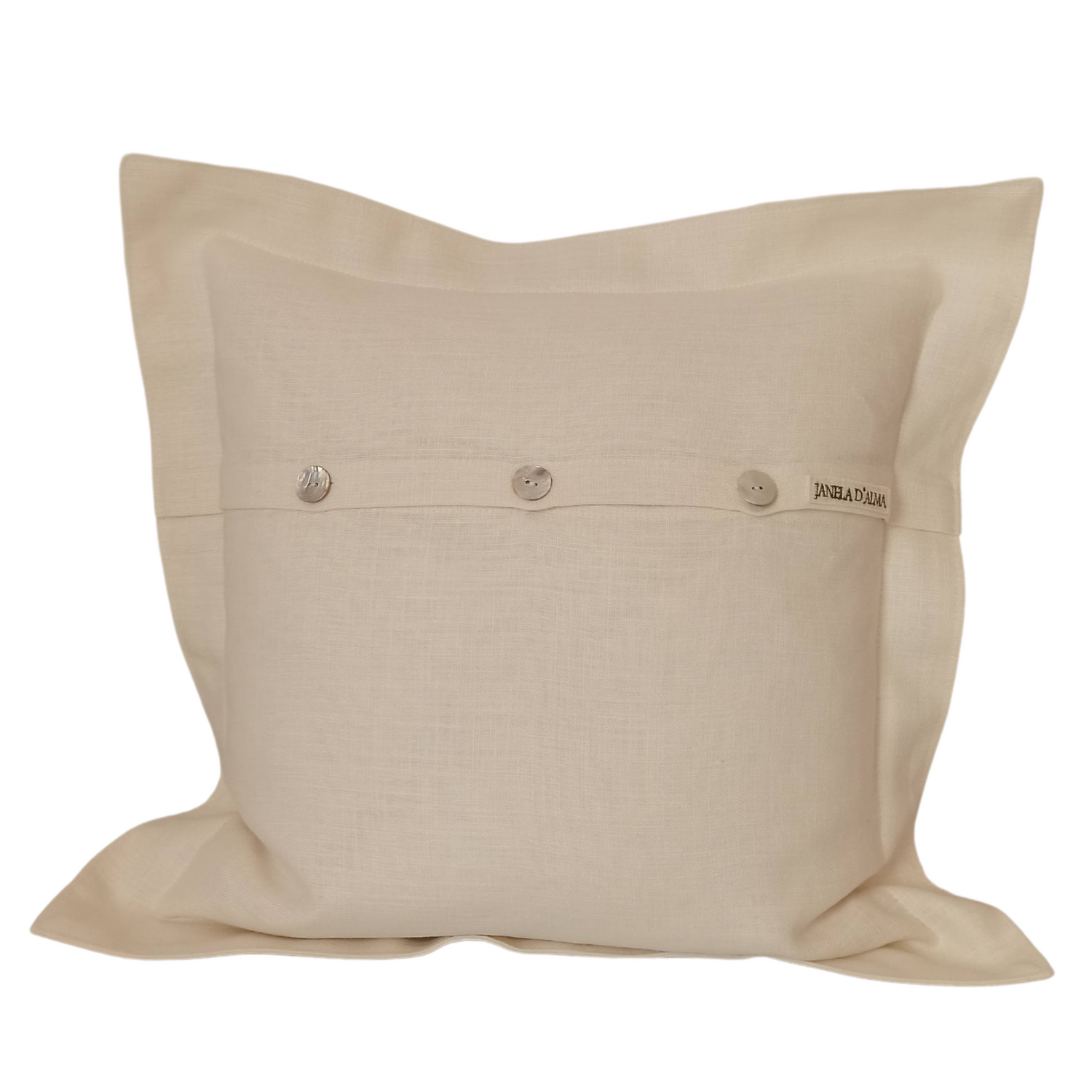 Linen Cushion Cover Butterfly - Back Image