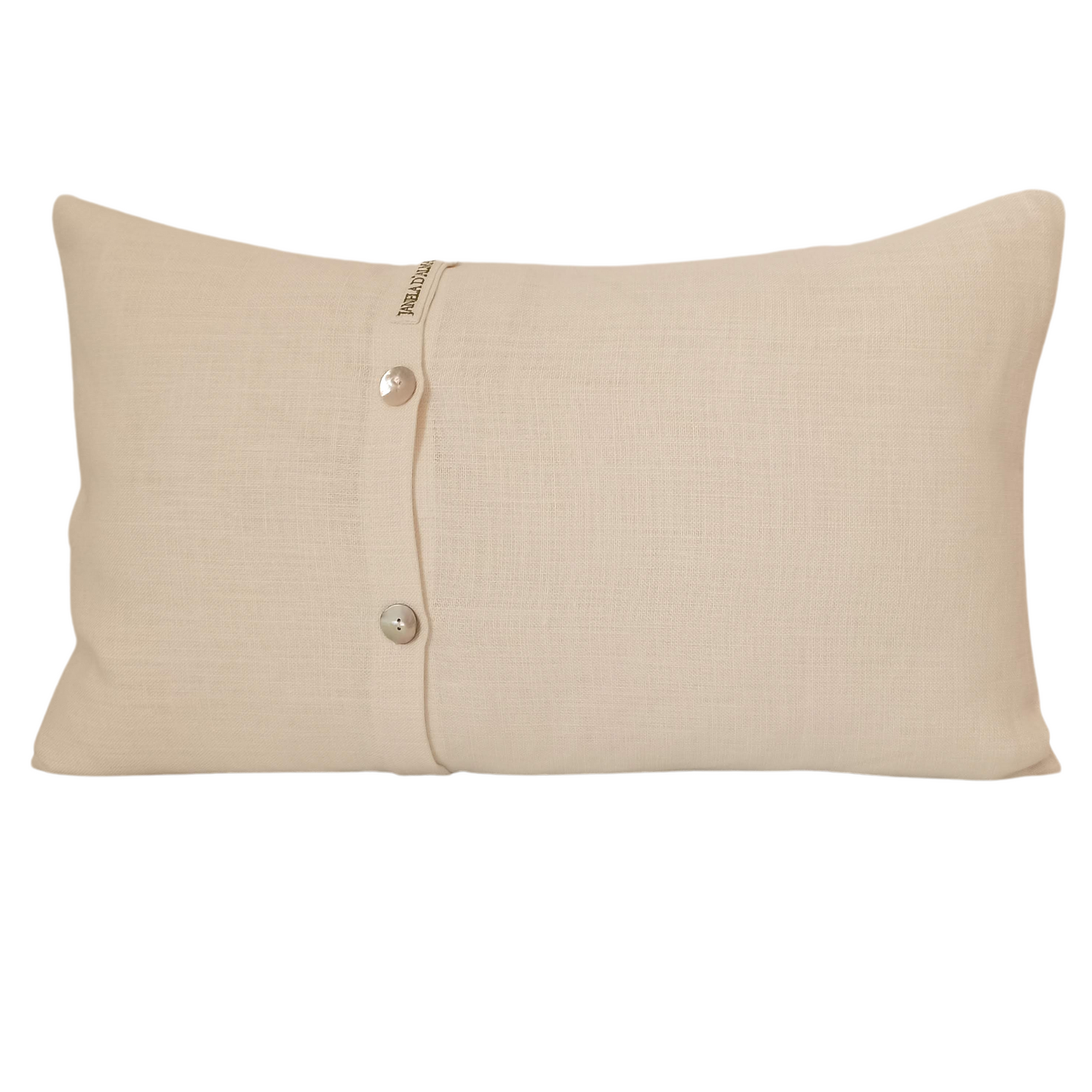Linen Cushion Cover Butterfly Rectangular - Back Image