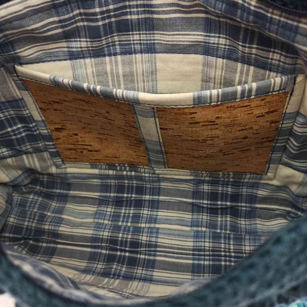 Clutch Bag Blueish - Inside Pocket Details