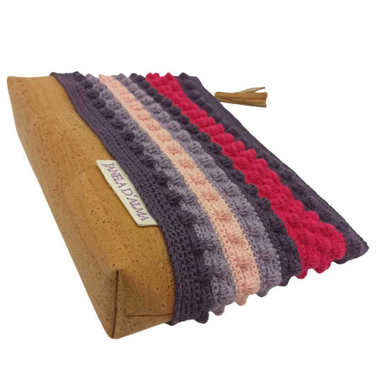 Clutch Bag Purple & Pink - Front Details