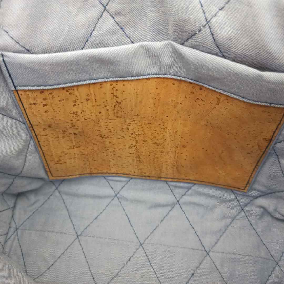 Clutch Bag Salmon & Blue - Inside Pocket Details