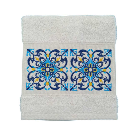 Cream Kitchen Hand Towel Tile 1