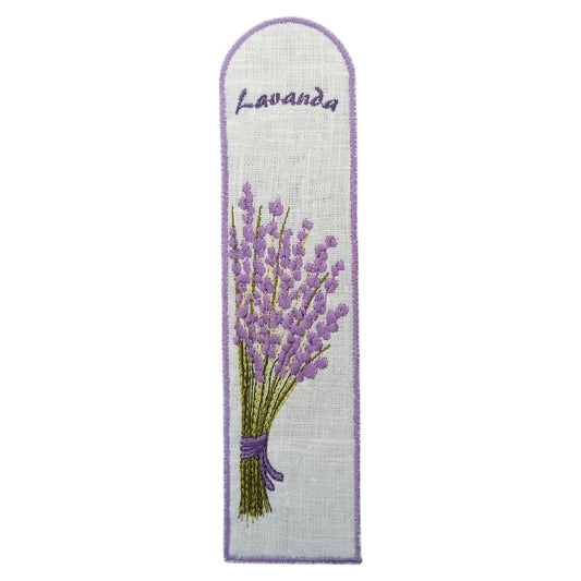 Linen Bookmark Lavander - Front Image