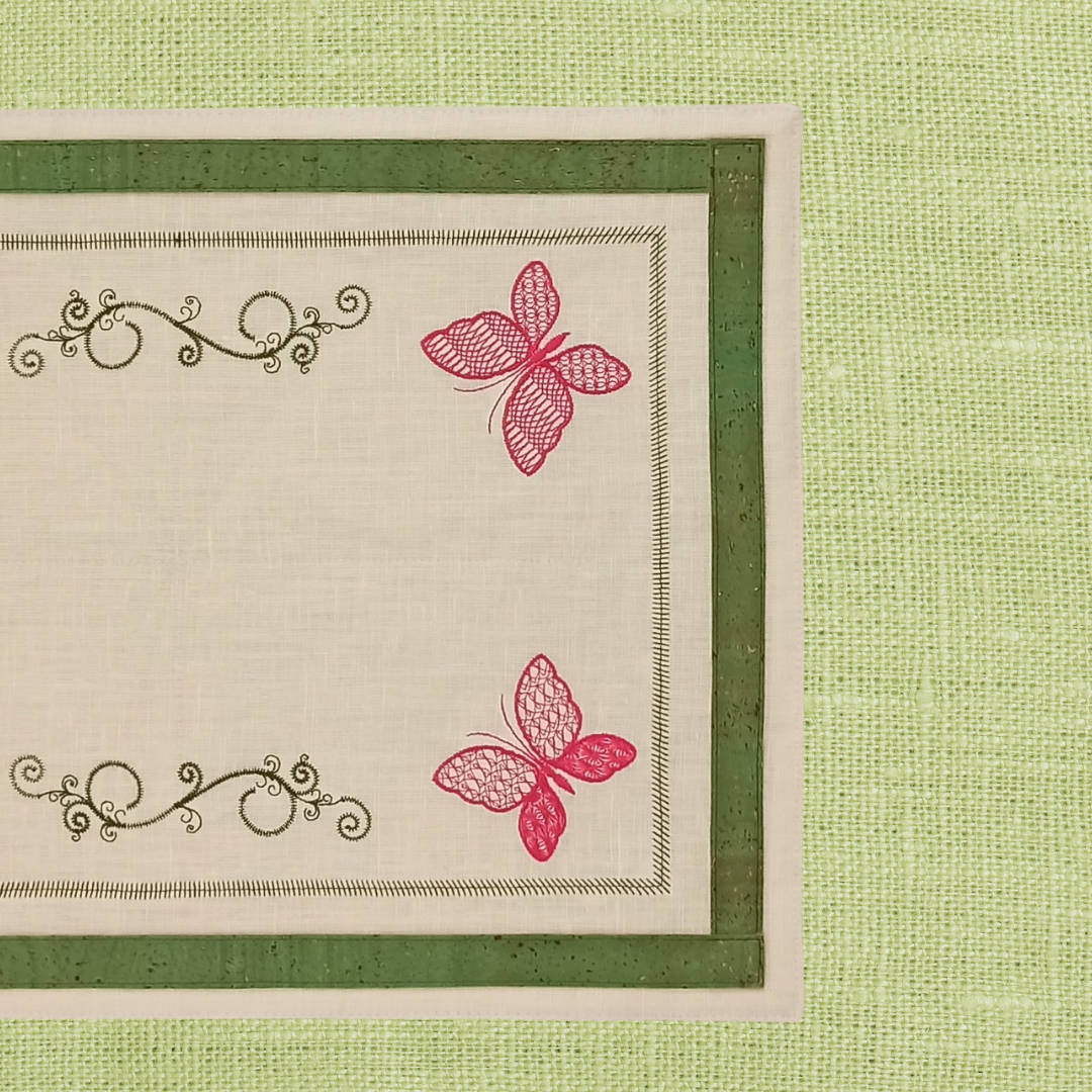 Linen Placemat Butterfly with Cork_Front Details