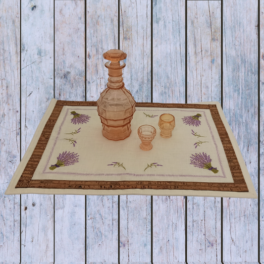 Linen Placemat Lavander with Cork