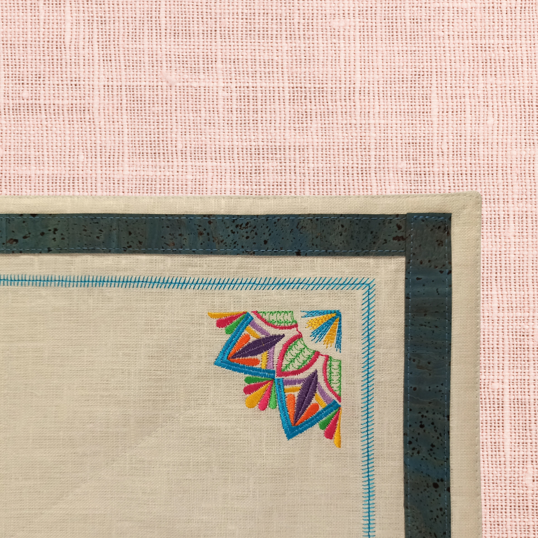 Linen Placemat Mandala with Cork_Front Details
