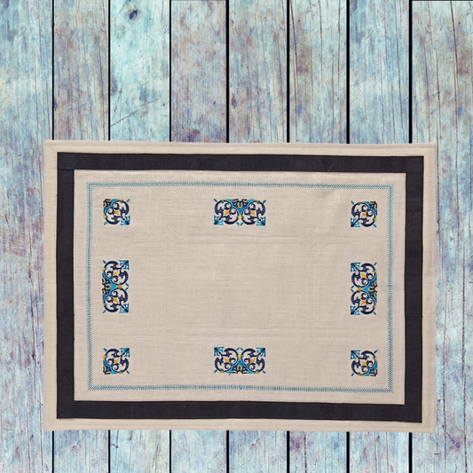 Linen Placemat Tile with Cork_Front