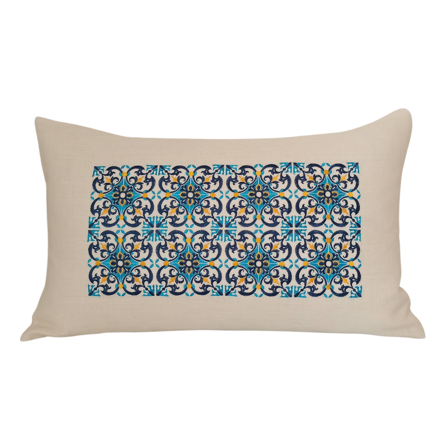 Linen Cushion Cover Tile Rectangular - Front Image