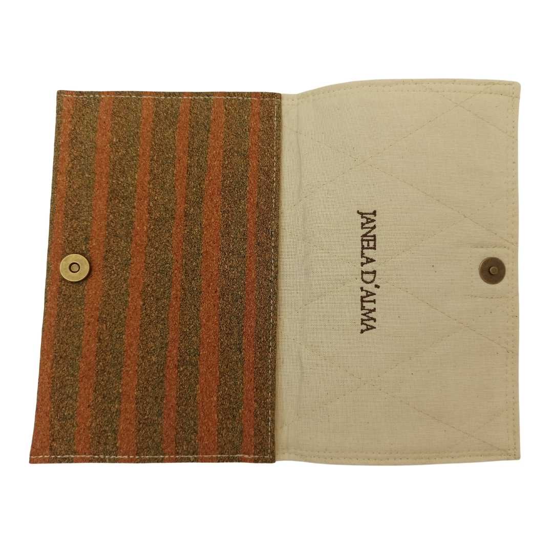 Striped Cork Phone Pouch - Inside Image Details 1