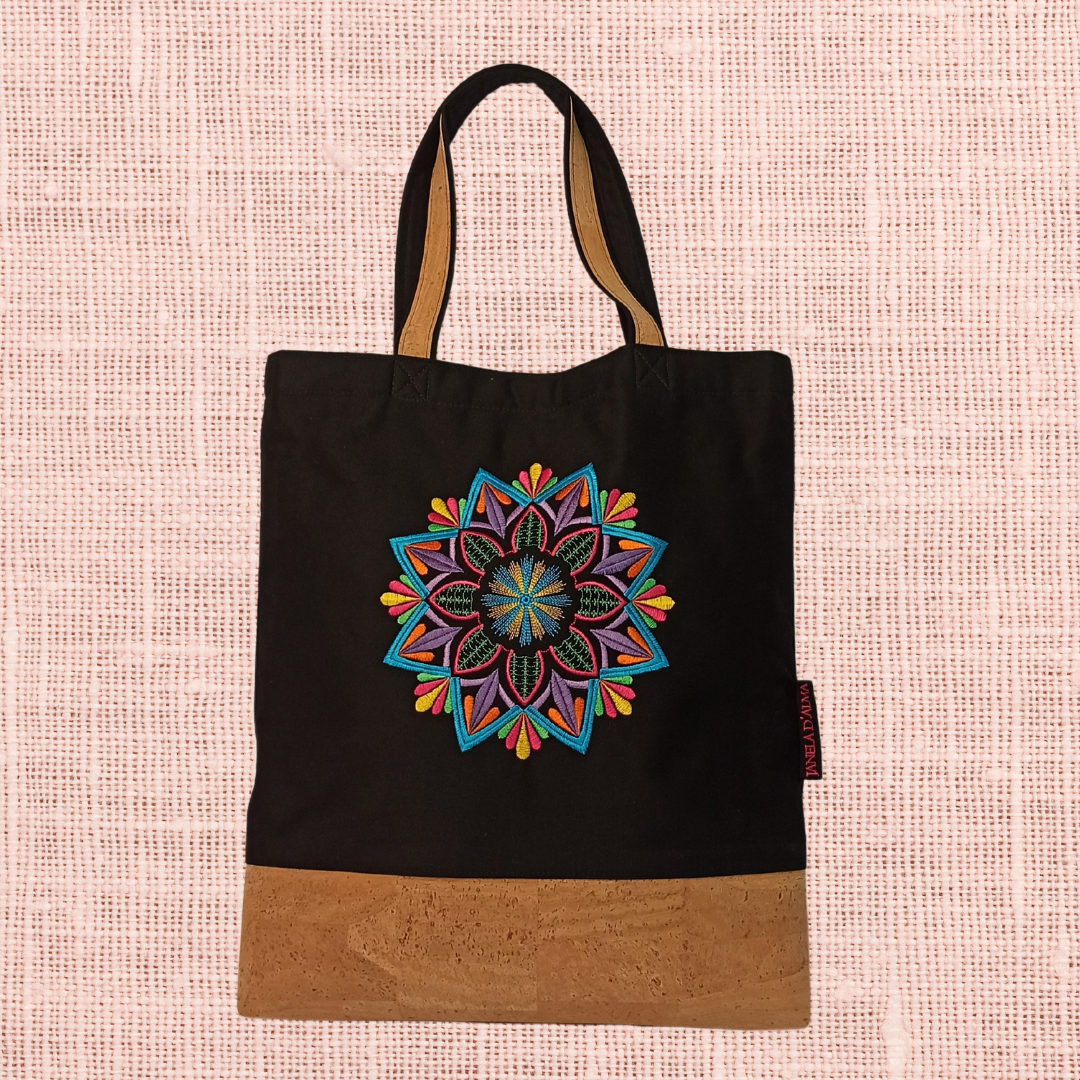 Women Black Shoulder Bag Mandala 
