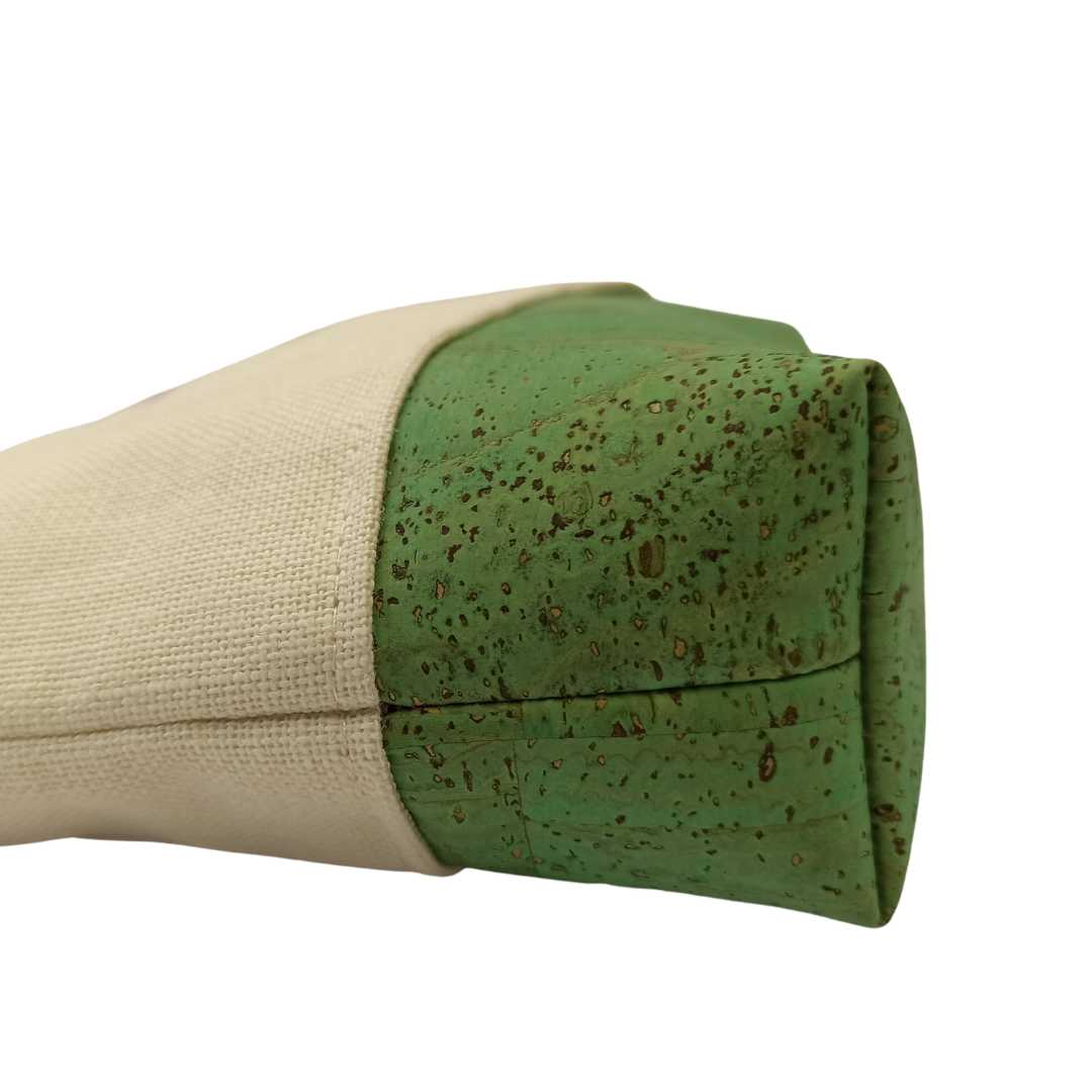 Women Clutch Bag Lavander - Green Base Cork Color - Base Details